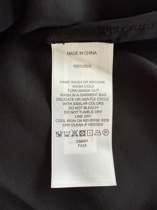 Quince 100% Silk Black Maxi Skirt, size M - Picture 4 of 5